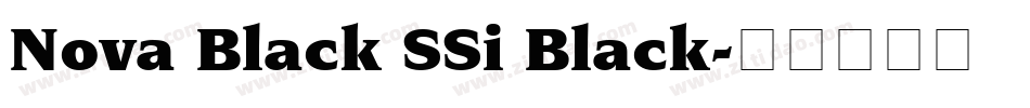 Nova Black SSi Black字体转换
